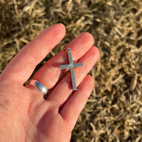 Gold Tone Cross Pendant - Picture 3 of 11